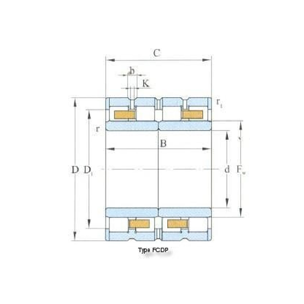 Double row cylindrical roller bearing
